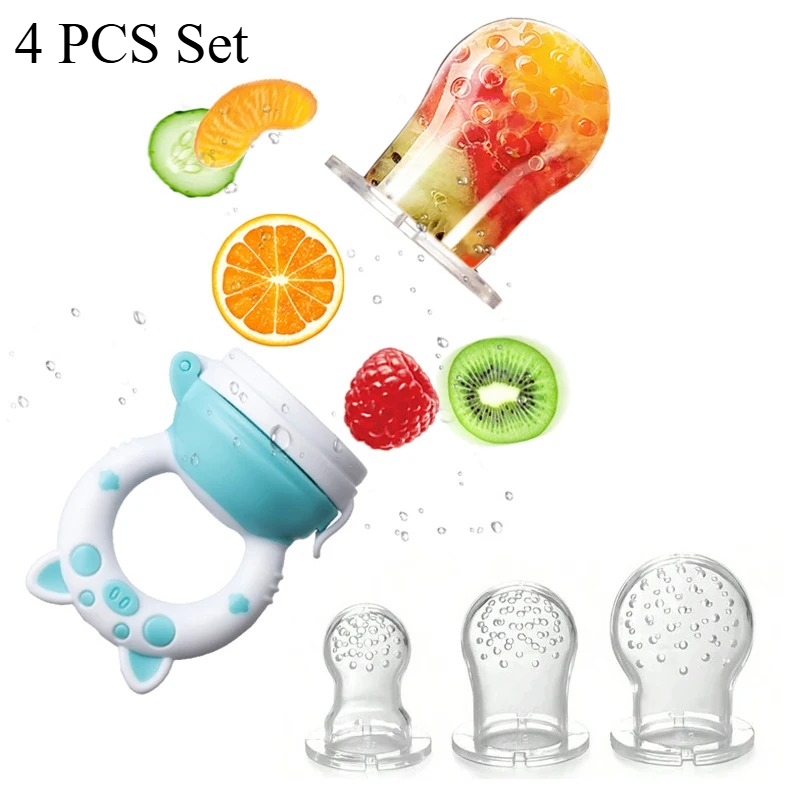 Baby Food Fruits - 4pcs/set Silicone Fruit & Vegetable Feeder