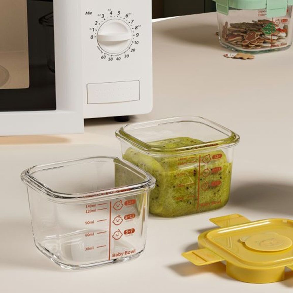Baby Food Glass Jar - 170ml Glass Food Storage Box Frozen