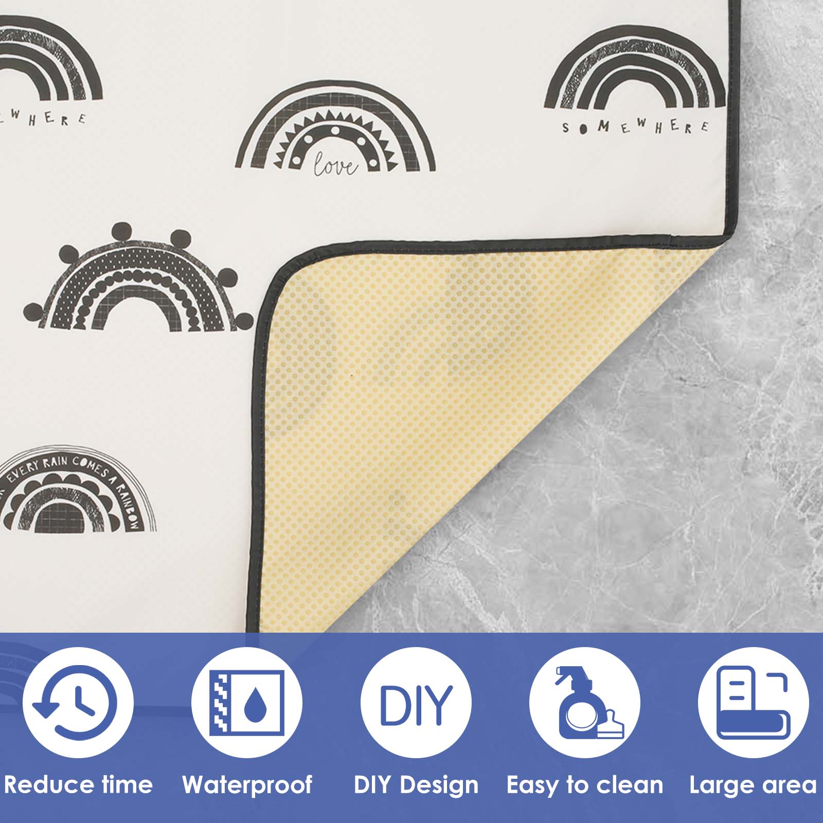 Baby Splat Mat Anti Slip High  - огляд і ціна Highchair Splash Mat