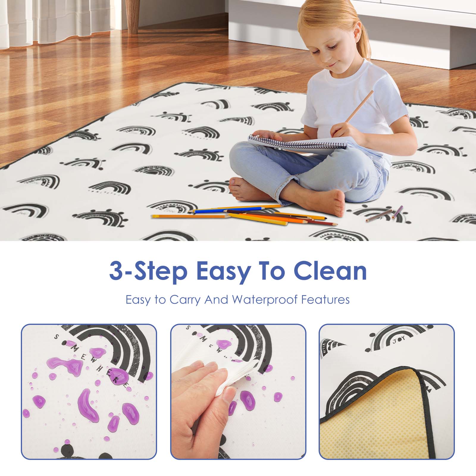 Baby Splat Mat Anti Slip High  - огляд і ціна Highchair Splash Mat