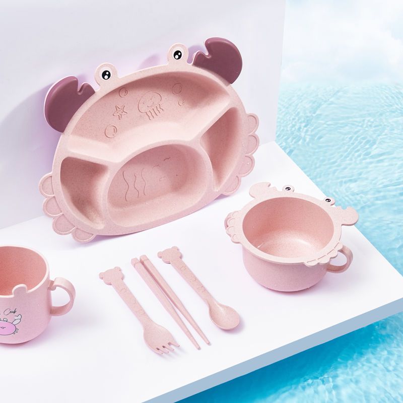 4/6pcsCrabs Children's Plates, - огляд і ціна Baby Food Utensils Set