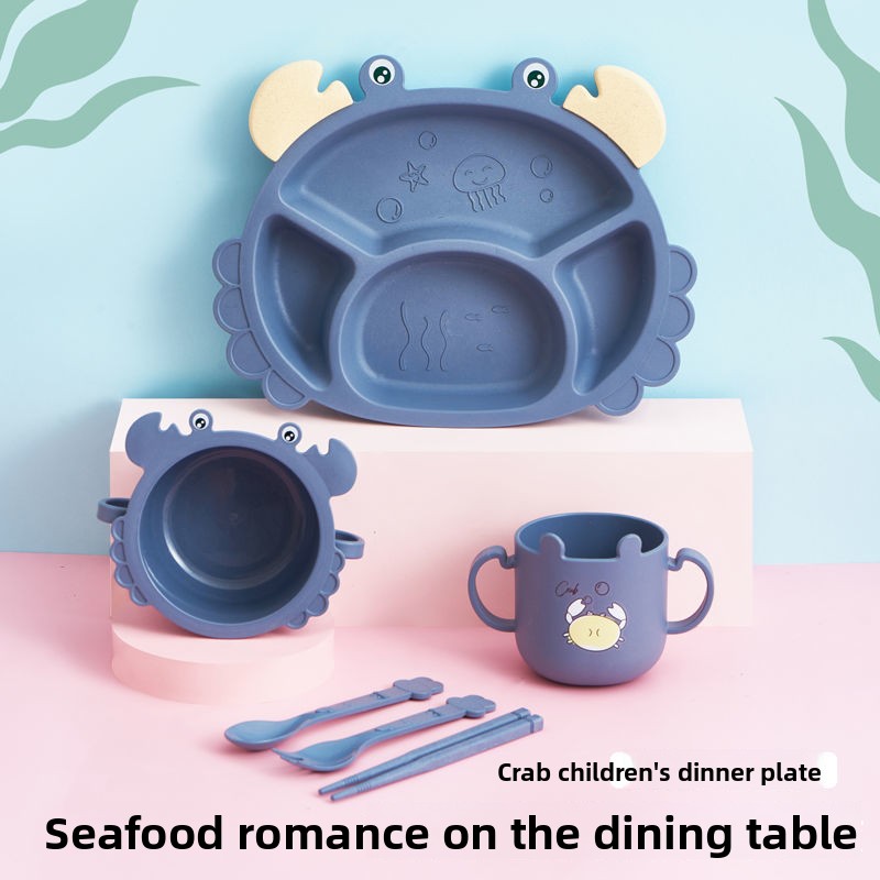 4/6pcsCrabs Children's Plates, - огляд і ціна Baby Food Utensils Set