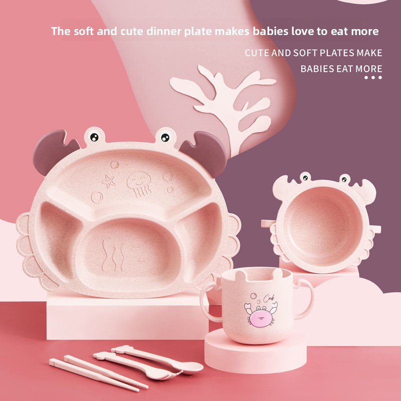 4/6pcsCrabs Children's Plates, - огляд і ціна Baby Food Utensils Set