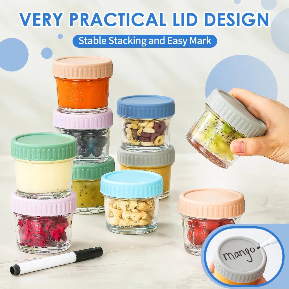 6pcs Mason Jar Glass Baby Food - огляд і ціна Baby Food Glass Jar