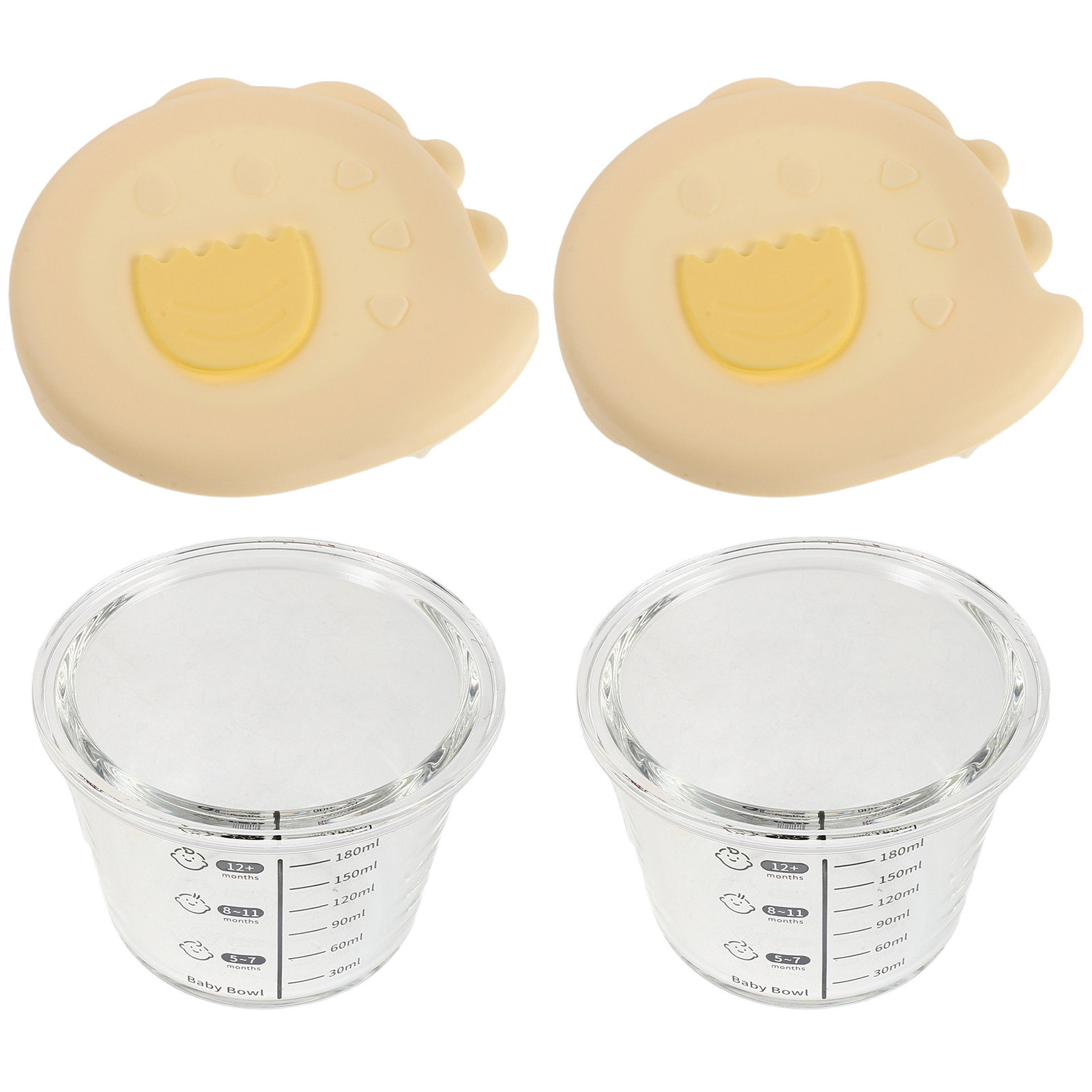 2Pcs Baby Food Storage Bowls G - огляд і ціна Baby Food Glass Jar