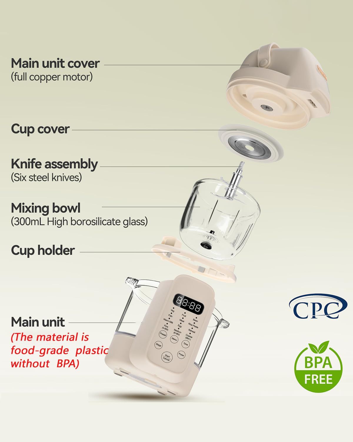 9 in 1 Baby Food Maker,Auto Gl - огляд і ціна Baby Food Maker And Steamer