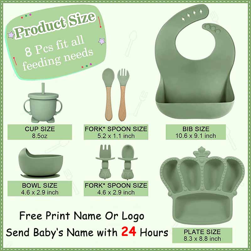 Personalized Name Baby Feeding - огляд і ціна Baby Food Utensils Set