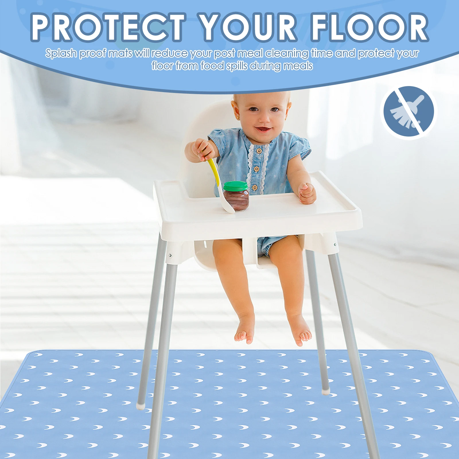 Baby Play Mat 51 Inch Waterpro - огляд і ціна Highchair Splash Mat