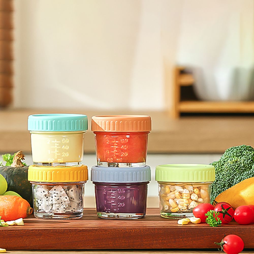 6pcs Glass Baby Food Jar Reusa - огляд і ціна Baby Food Glass Jar