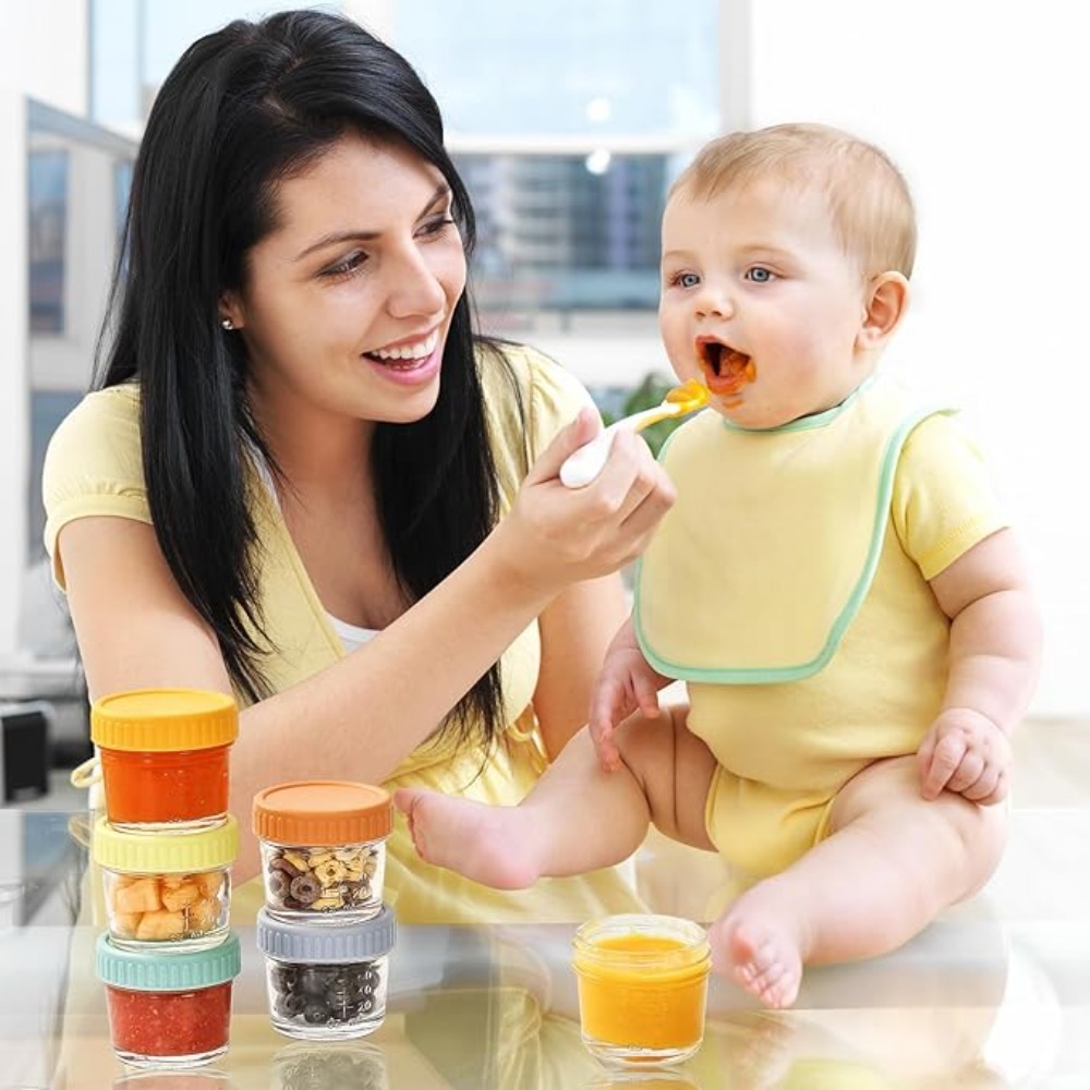 6pcs Glass Baby Food Jar Reusa - огляд і ціна Baby Food Glass Jar