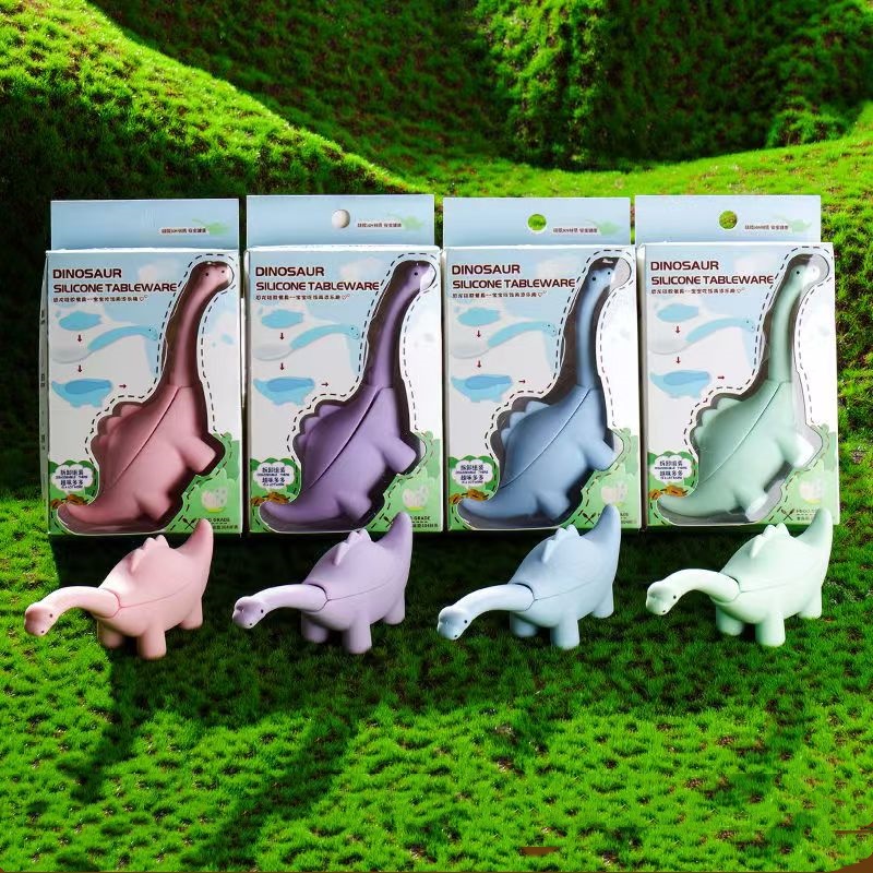 Dinosaur Baby Feeding Tablewar - огляд і ціна Baby Food Utensils Set