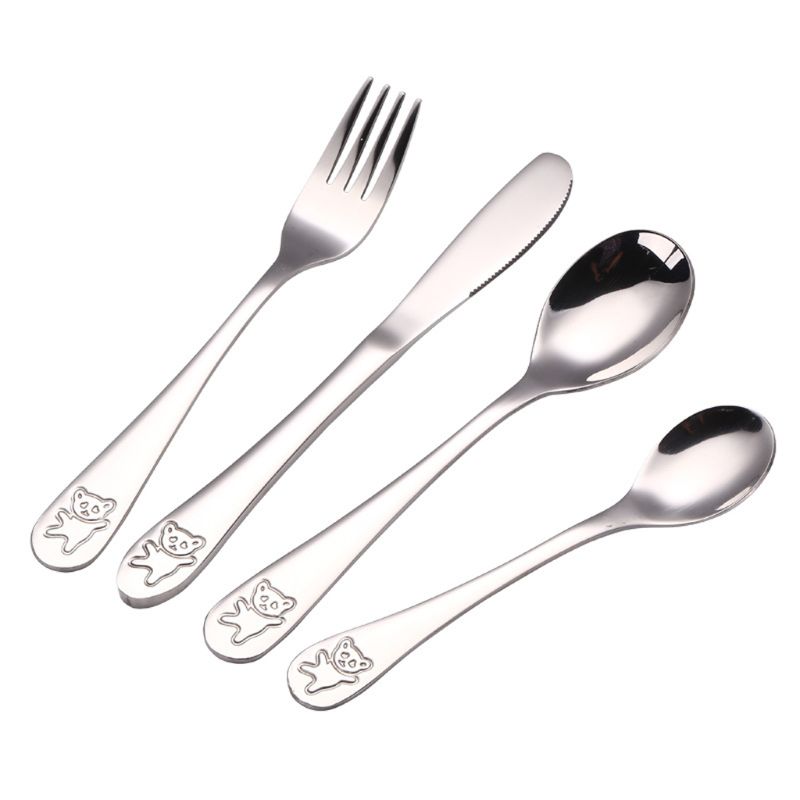 4 Pcs/set Baby Teaspoon Spoon  - огляд і ціна Baby Food Utensils Set