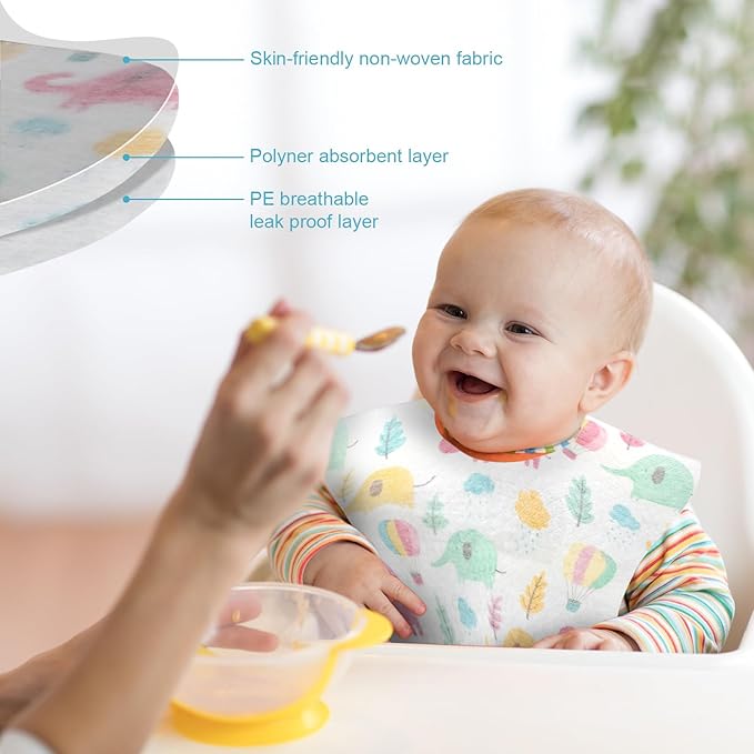 100Pcs Disposable Baby Bibs In - огляд і ціна Baby Food For Travelling
