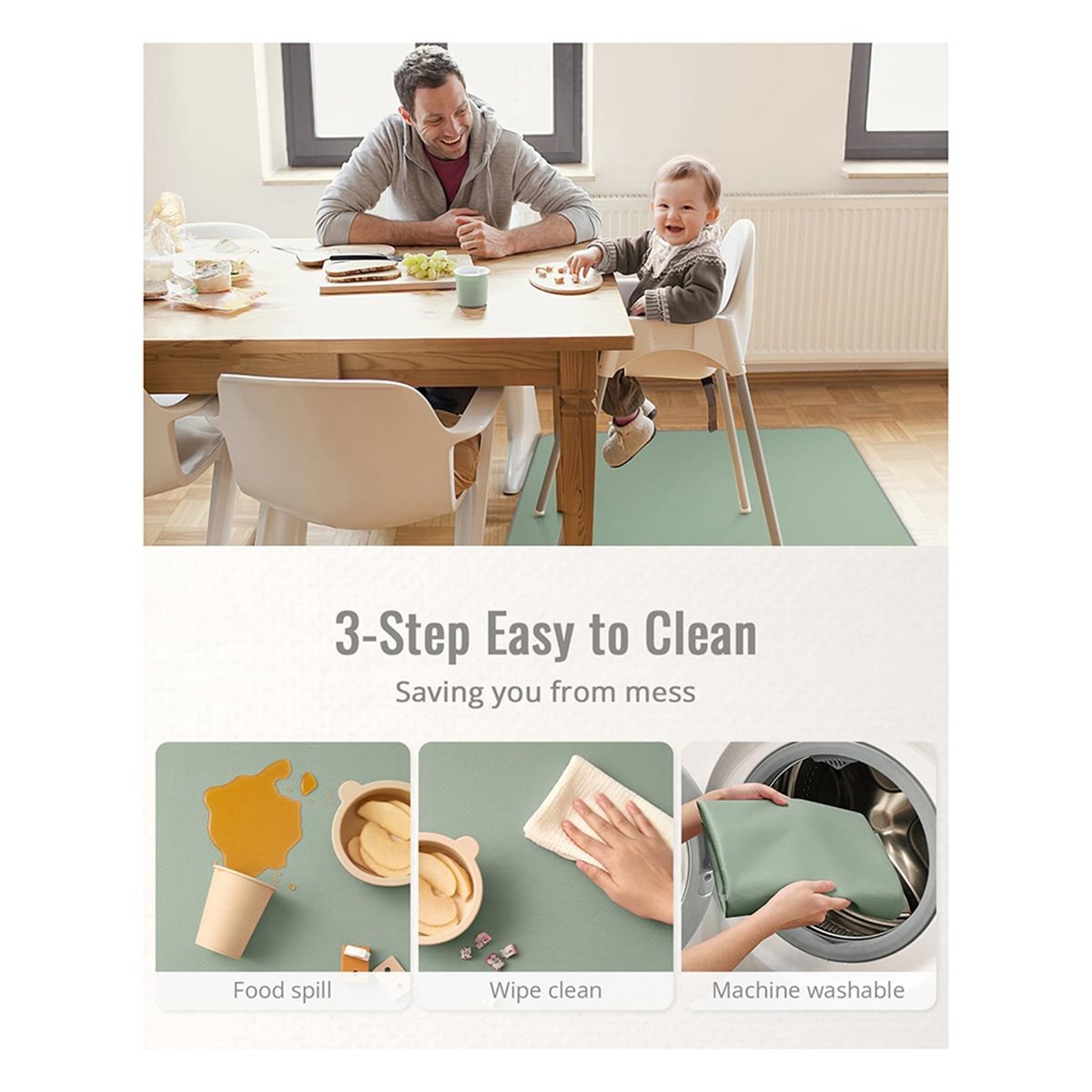 【COUNTDOWN DEAL】 Baby Splat Ma - огляд і ціна Highchair Splash Mat