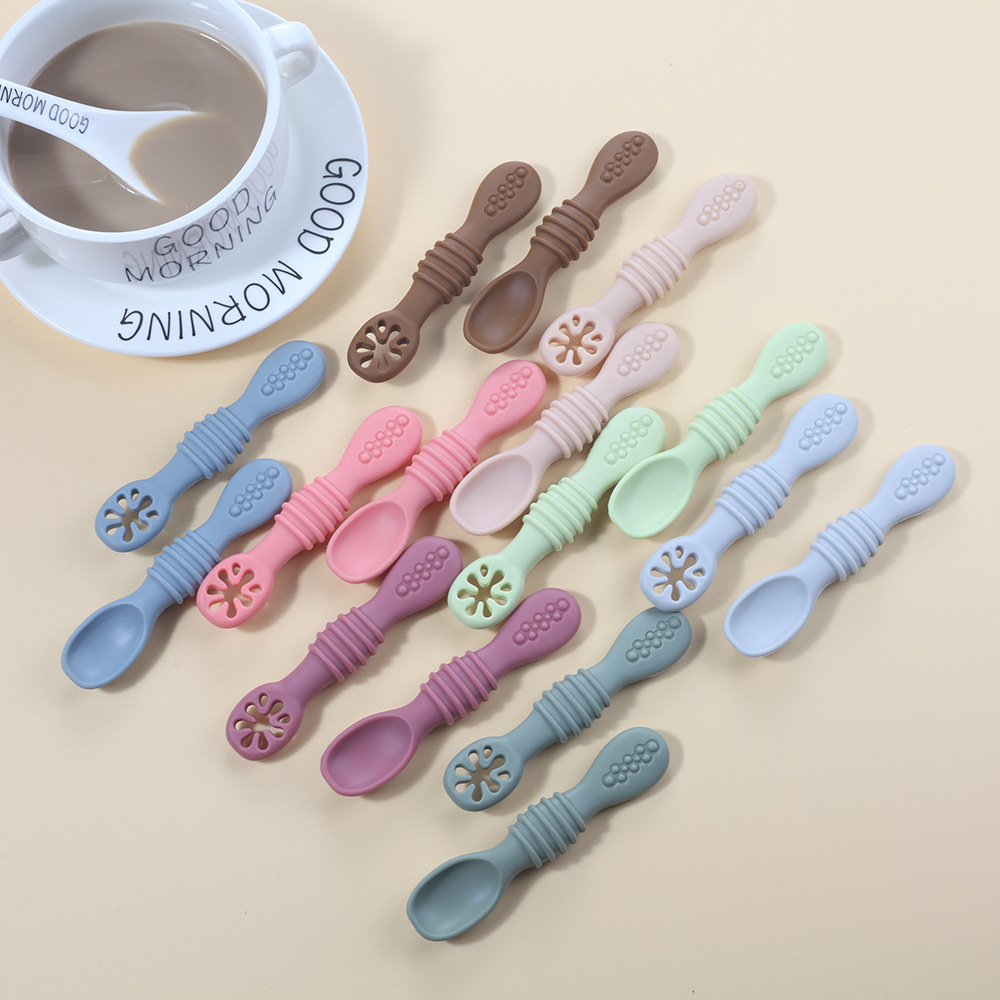 2PCS Cute Baby Learning Spoons - огляд і ціна Baby Food Utensils Set