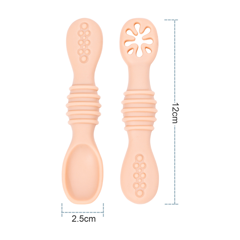 2PCS Cute Baby Learning Spoons - огляд і ціна Baby Food Utensils Set