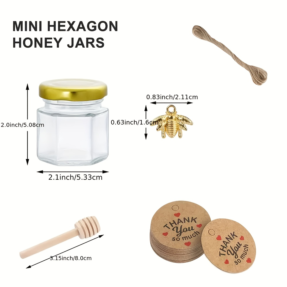 1.5oz, Hexagonal Mini Glass Ho - огляд і ціна Baby Food Glass Jar