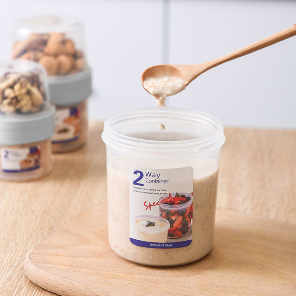 Double Layer Leakproof Food Ca - огляд і ціна Baby Food For Travelling